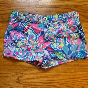 Lilly Pulitzer tropical multicolored shorts size 14